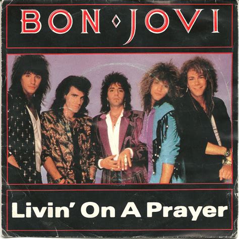 Bon Jovi Livin On A Prayer Letra Bon Jovi - Living On A Prayer Word Words Song Lyric Lyrics Wall Art